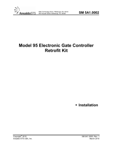 Model 95 Electronic Gate Controller Service manual 