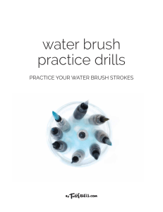 water brush practice sheets