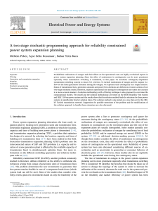 A two-stage stochastic programming approach for reliability constrained