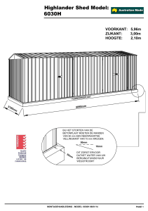 Highlander shed model: 6030H  Dutch instruction manual