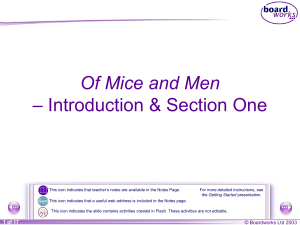 Of Mice and Men - Section One