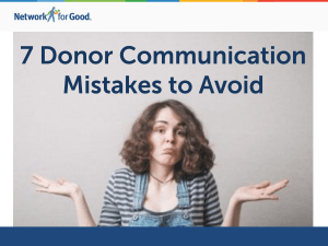 7 donor communication mistakes to avoid