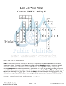 Water Conservation Crossword Puzzle Answers 201312310948356996