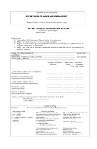 F0022-DOLE-Form-Establishment-Termination-Report