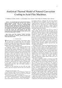Analytical Thermal Model of Natural-Convection Cooling in Axial Flux Machines