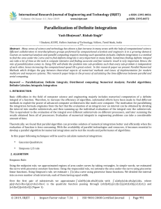 IRJET-Parallelization of Definite Integration