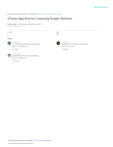 A Faster Algorithm for Computing Straight Skeleton