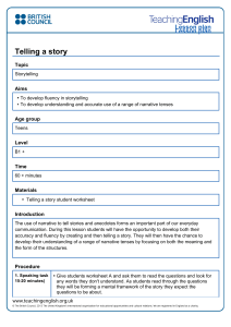 Telling a story lesson plan 