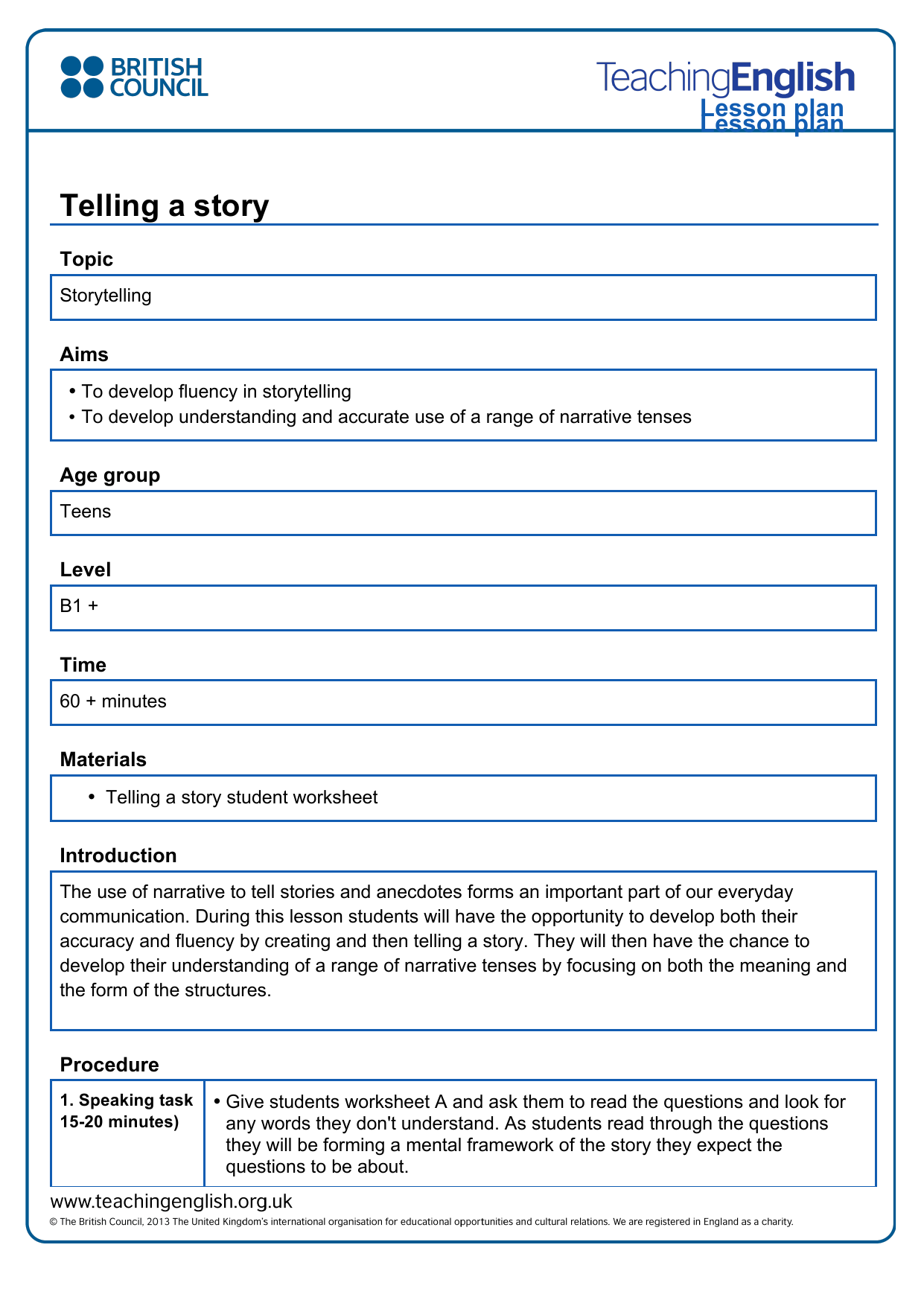 How Do You Write A Lesson Plan For Storytelling