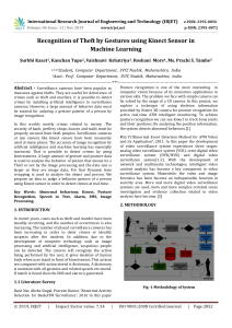 IRJET-    Recognition of Theft by Gestures using Kinect Sensor in Machine Learning