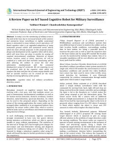 IRJET-A Review Paper on IoT based Cognitive Robot for Military Surveillance