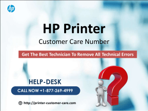 HP Printer Customer Care Number 1877-269-49999