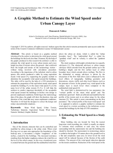 Wind Speed Estimation in Urban Areas: A Graphic Method