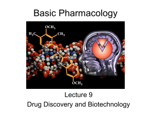 Lecture 9 4H03 PHARMACOLOGY