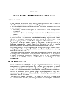 REPORT ON SOCIAL ACCOUNTABILITY