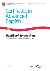 CAE Handbook for Teachers: Advanced English Exam Prep