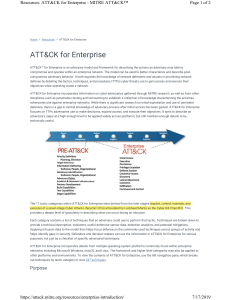 ATT&CK for Enterprise