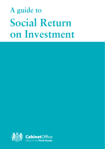 Cabinet office A guide to Social Return on Investment