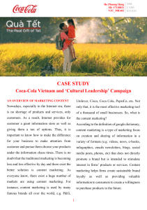 CocaCola Vietnam Marketing Case Study