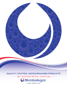 Microbiologics Retail Catalog 40th Edition - Web Version