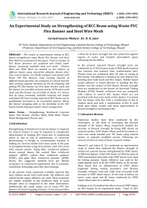 IRJET-    An Experimental Study on Strengthening of RCC Beam using Waste PVC Flex Banner and Steel Wire Mesh