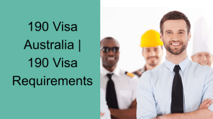 visa subclass 190   Immigration Agent Perth, WA