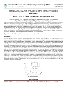 IRJET-Design and Analysis of Rail Damping Character using Absorbers
