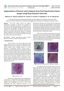IRJET-Segmentation of Nucleus and Cytoplasm from Unit Papanicolaou Smear Images using Deep Semantic Networks