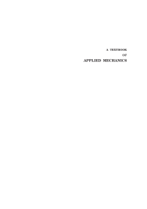 A Textbook of Applied Mechanics by R. K. Rajput