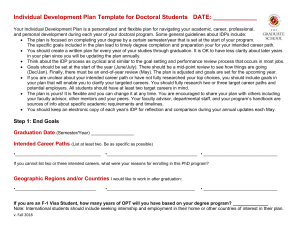 individual development plan template for doctoral students