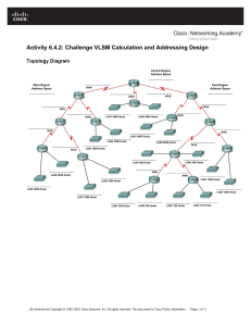 VLSM Subnetting Challenge: Network Addressing Design