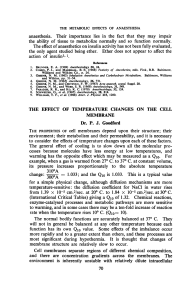 Effect of Temperature Changes on the Cell Membrane 1970 article