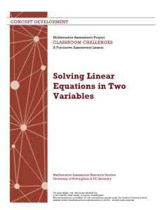 linear equations in two variables r1