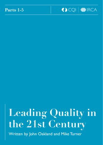 Leading Quality in the 21st Century