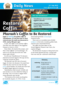 1. LKS2 Tutankhamun's Coffin Restored Daily News Story
