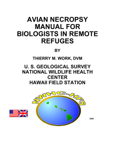 Avian Necropsy Manual for Biologists in Remote Refuges