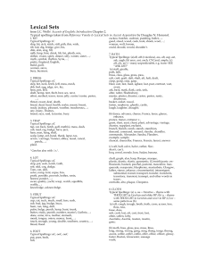 English Lexical Sets: Pronunciation Guide