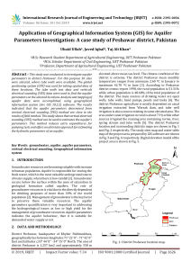 IRJET-Application of Geographical Information System (GIS) for Aquifer Parameters Investigation: A Case Study of Peshawar District, Pakistan