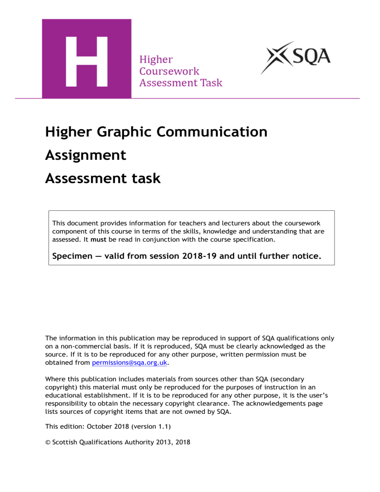 sqa higher graphic communication assignment 2023