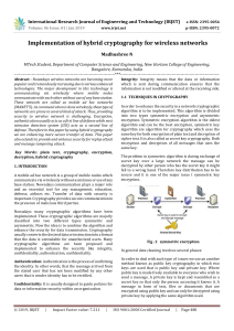 IRJET-Implementation of Hybrid Cryptography for Wireless Networks