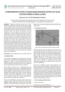 IRJET-    A Performance Study of High Raise Building with Flat Slab System under Lateral Loads