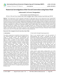 IRJET-    Numerical Investigation of the Forced Convection using Nano Fluid