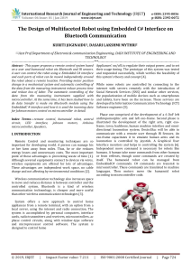 IRJET-The Design of Multifaceted Robot using Embedded C# Interface on Bluetooth Communication
