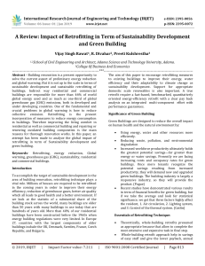 IRJET-A Review: Impact of Retrofitting in Term of Sustainability Development and Green Building
