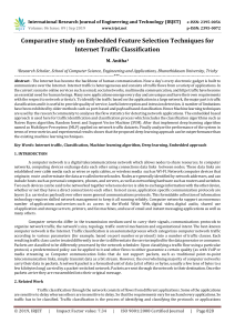 IRJET-    Comparative Study on Embedded Feature Selection Techniques for Internet Traffic Classification