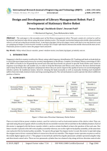 IRJET-    Design and Development of Library Management Robot: Part 2 Development of Stationary Shelve Robot