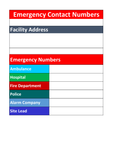 Emergency contact template