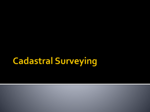 Lecture 2 Cadastral Surveying