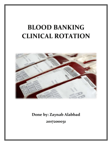 blood banking