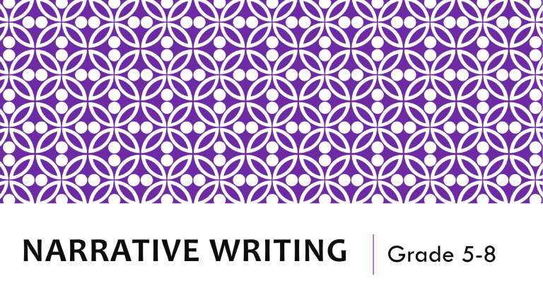 What Is Narrative Writing Grade 5